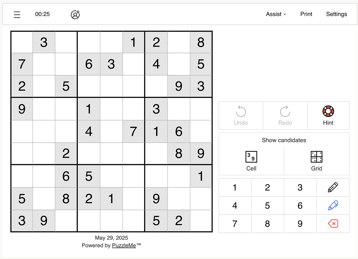 sample sudoku